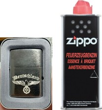 DEUTSCHLAND Adler EK Lorbeerkranz auf US-Benziner MIT o. OHNE Geschenk-Set ZiPPO