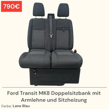 Ford Transit Custom Sitzbank Beifahrersitzbank Sitz Doppelsitzbank Sitzheizung