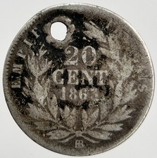 1863-BB 20 Centimes Napoleon
