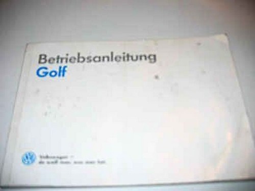 Betriebsanleitung golf - vw,