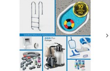 Stahlwand-Ovalpool POOLSANA HQ mit Alu-Handlauf 7,00 x 3,50 x 1,50 m PLUS-Set