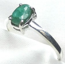 Smaragd ring 925 - smaragd, silber