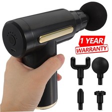 Handmassagegerät Mini Muskel Massage Gun Leise 6 Modi 4 Köpfe für Nacken Bein