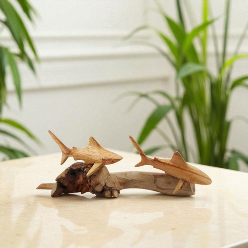 Riffhaie holz fische dekofigur - riffhaie,