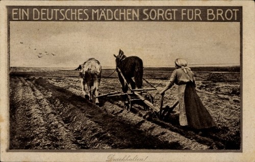Durchhalten ein deutsches - ak,