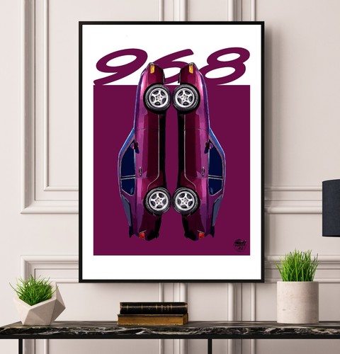 Porsche 968 druck cs turbo - -,