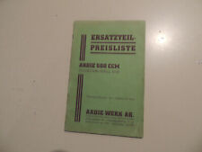 02.1933 Preis Ersatzteil Liste Katalog ARDIE 500 TM Tourenmodell 31 / 32