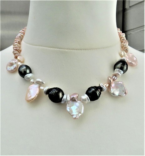 Keshi perlen kette - perlen,