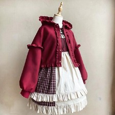 Damen Lolita Mantel mit Kapuze