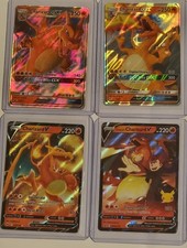 Pokémon TCG 4x Charizard Hidden Fates Promo, Lance Charizard, Charizard Gx & V