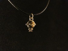 Affe Anhänger mit Kette 24 Karat Vergoldet Tier Urwald Monkey Banane Zoo Wildnis