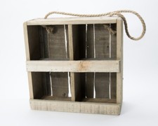 Regal  Wandregal Gewürzregal Gartenregal Holz braun rustikal Landhausstil