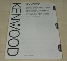 Kenwood KX-7030 Bedienungsanleitung mehrsprachig (auch in Deutsch)