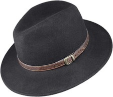 Rollbarer Hut mittlere Größe mit braunem Band Hut Hüte Wollhut