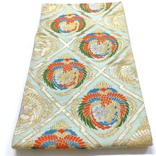 5092# Japanischer Vintage Fukuro Obi Gürtel Kimono Stoff Seide Traditionell