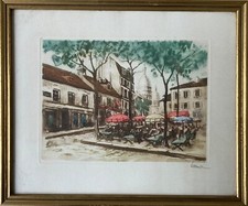 Radierung Paris 1950er Jahre