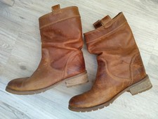 Samsøe Leder Stiefeletten 39 Schlupf Boots Cognac Braun  Naturleder Skandinavien