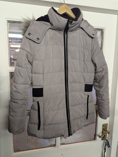 Hellgrauer parka mantel - hellgrauer,
