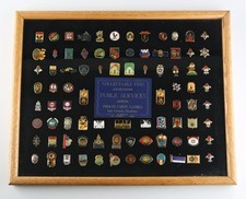 1984 Olympische Pin-Flagge Set