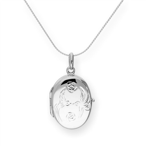 Sterlingsilber medaillon oval - sterlingsilber,