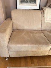 Sofa/ Couch mit schlaffunktion (ausziehbar) beige 
