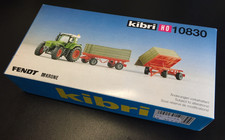 kibri 10830 Bausatz Fendt Traktor mit zwei Anhänger H0 1:87