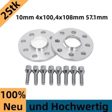 2* SPURPLATTEN SPURVERBREITERUNG SILBER 2x10MM 20MM LK 4x100 4x108 1MM ALUMINIUM