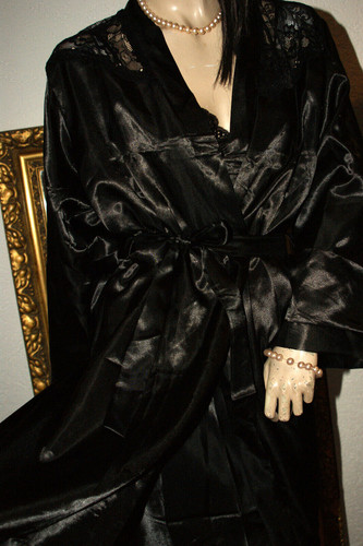 Satin negligee mantel - satin, *