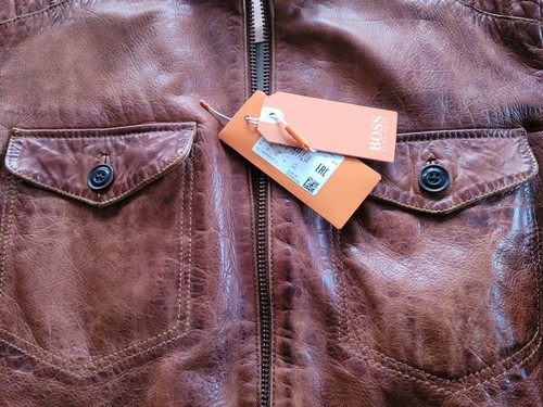 Boss orange biker lederjacke - biker,