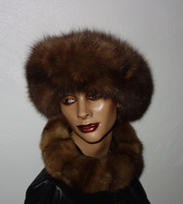 Zobel Pelz Stirnband Echtfell Haarband Real Fur Fellkragen Pelzkragen Schal Pelt
