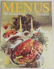 Menüs für Wochenende und Party Verlag für die Frau 1985 DDR Kochbuch Zeitschrift