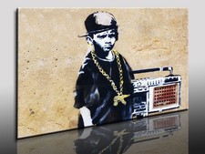 Leinwandbild Banksy Graffiti - Street Art Kunstdrucke Wandbilder Bilder k Poster