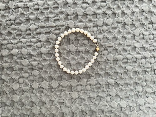 Perlenarmband mit 585 gold - mit,
