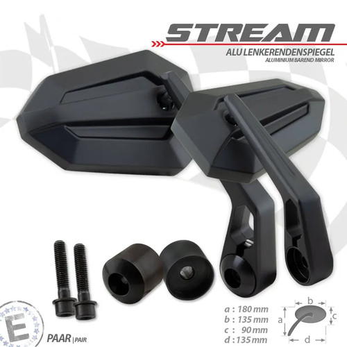 Lenkerendenspiegel stream alu - stream,