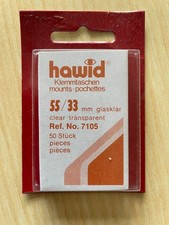 hawid Briefmarken Klemmtasche Ref Nr 7105  50x 55 / 33 mm glasklar OVP