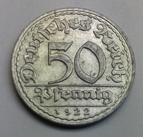 Deutschland pfennig 1922 - deutschland, 50