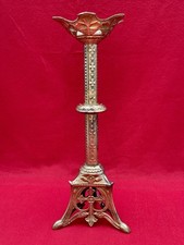 Antiker Kerzenständer Messing Neugotik Stil 19. Jahrhundert Kerzenständer Kirche