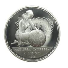 Andorra 1994 10 Diners Mitglied der Vereinten Nationen | Silber