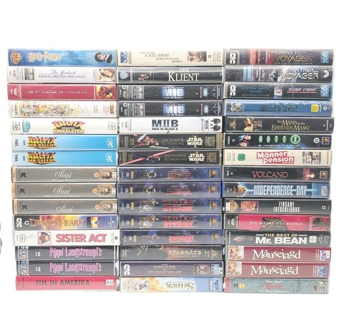 Vhs videokassetten konvolut - vhs,