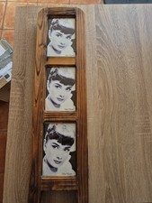 Vintage Holz Bilder Rahmen 9x 10x15cm Ständer, Natur Braun