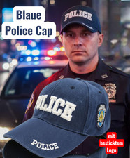 Baseball Cap POLICE Blau Hut
