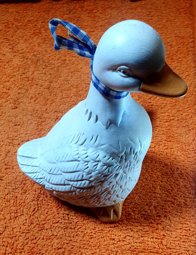 Gans weiße keramik deko - gans,