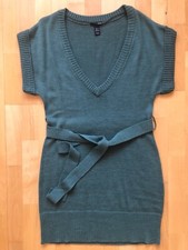 Kleid, Strick, H&M, Gr. S, Kurzarm, Gürtel, helles petrol, wie neu