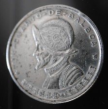 Panama 1961, Silbermünze, 1/4 Balboa, Vasco Numez/Wappen, sehr schön