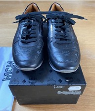 MCM Leder Sneaker Schwarz-Grau