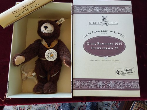 Steiff dicky braun bär 1935 - dicky,