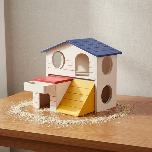 Zweistöckiges hamsterhaus aus - zweistöckiges,