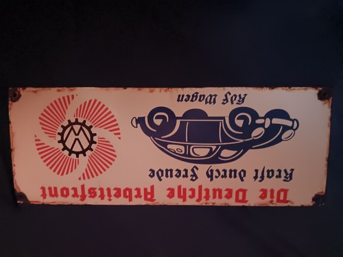 Kdf käfer werbe - emalie, schild