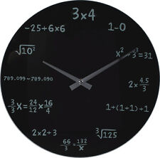 Wanduhr Mathe Uhr Glas 35cm