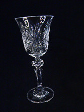 Bohemia Kristall Likörglas Schnapsglas a Fuß m Schleuderstern 15 cm fine Cut